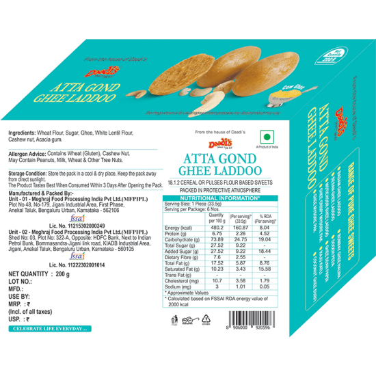 Atta Gond Ghee Laddoo 200g