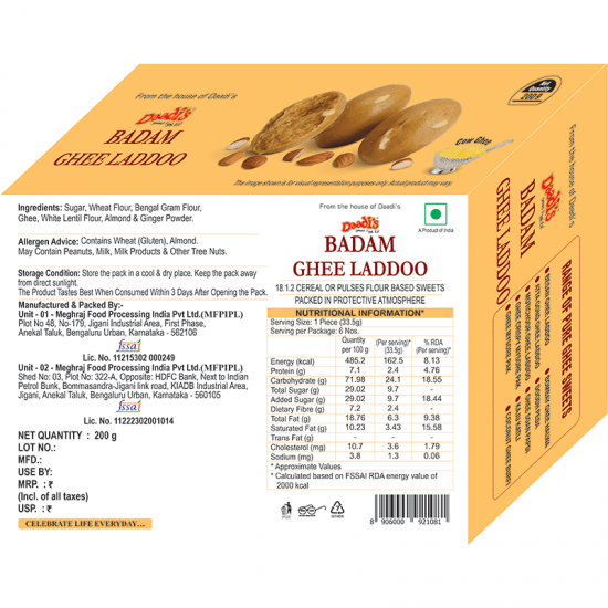 Badam Ghee Laddoo 200g