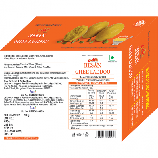 Besan Ghee Laddoo 200g